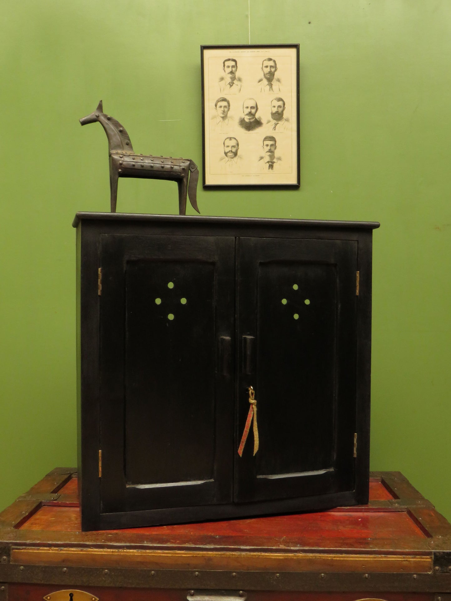 Black Workshop Wall Cabinet, Lockable Bathroom Cabinet