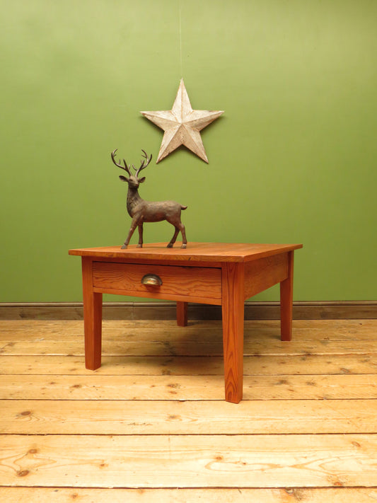Old Pine Coffee Table with Drawer