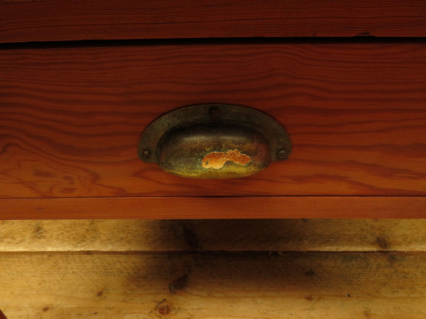 Old Pine Coffee Table with Drawer