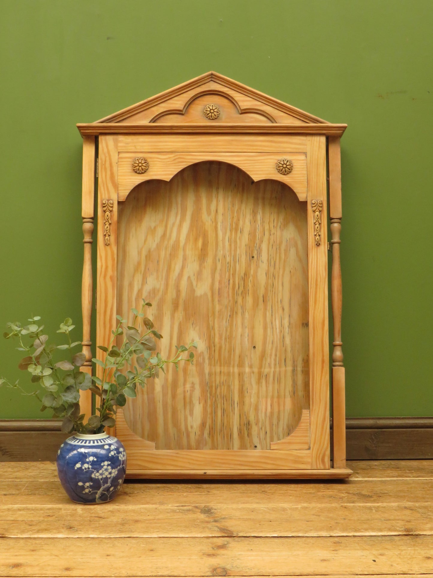 Antique Wooden Notice Board cabinet, Altar, Shrine, Shadow Box