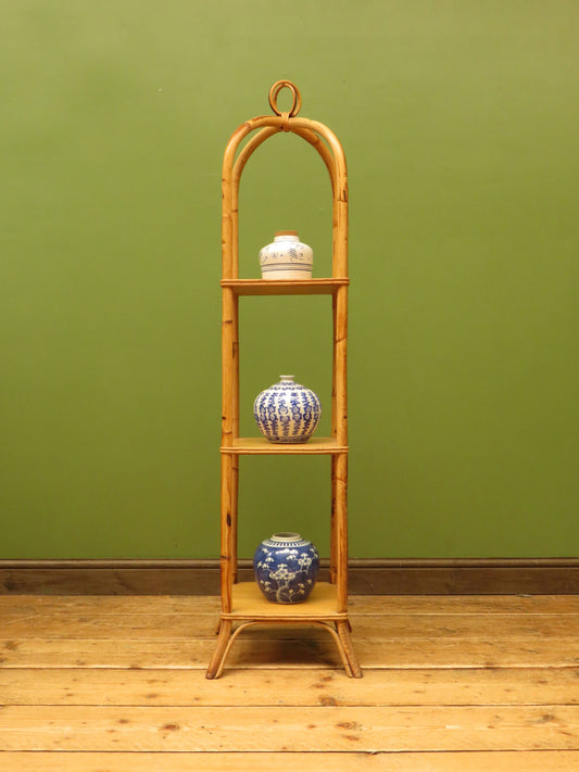 Vintage Mid Century Boho Tiki Bamboo Stand