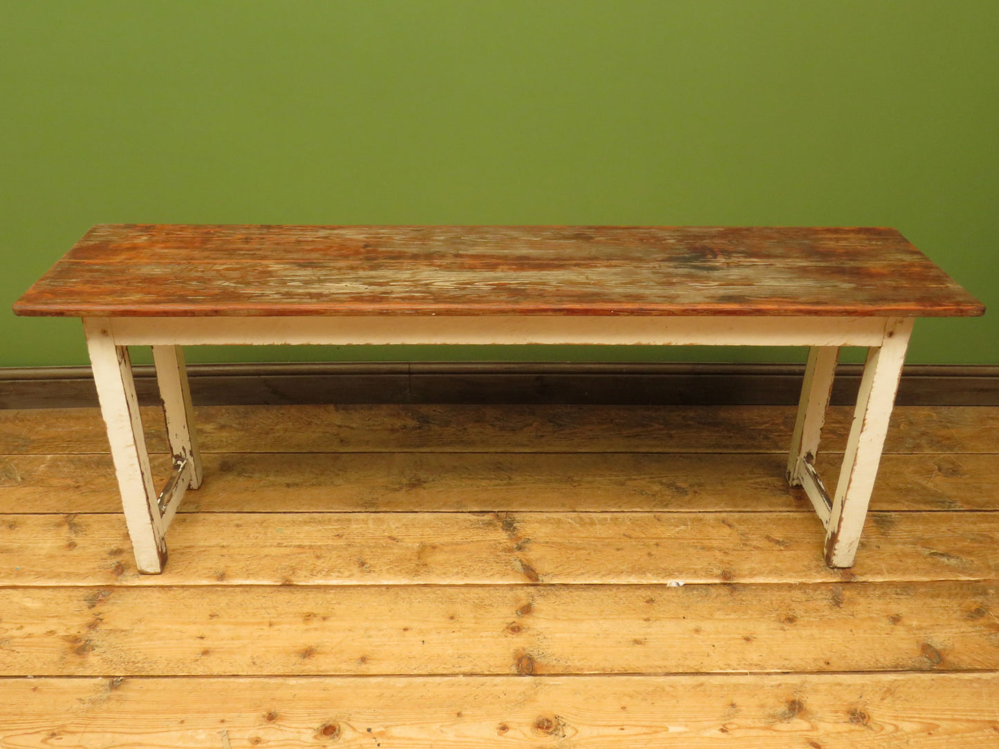 Rustic Potting Shed Bench with Chippy Paint Base