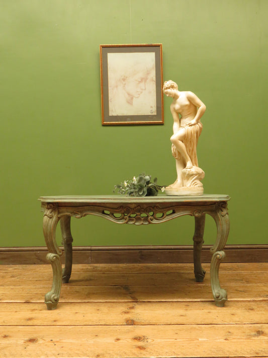 Vintage French Louis XV style Patinated Painted Coffee Table