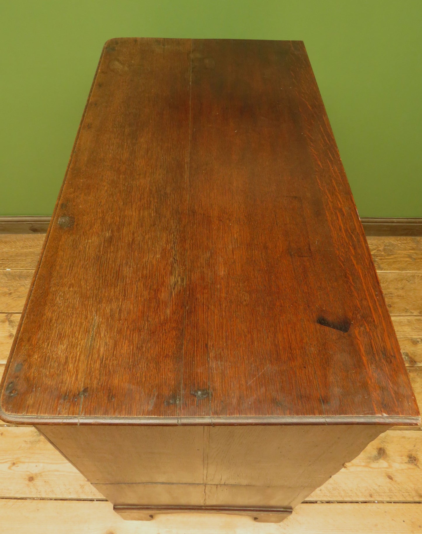 18th Century Cottage Oak Chest of Drawers in two parts