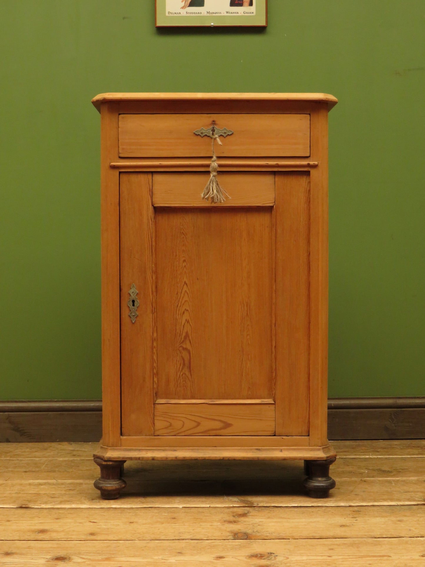 Antique French Pine Bedside Cabinet