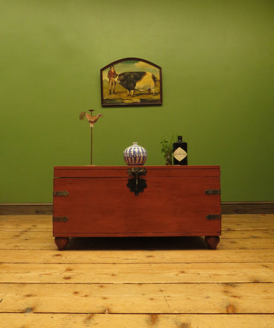 Bohemian Painted Storage Coffee Table Chest