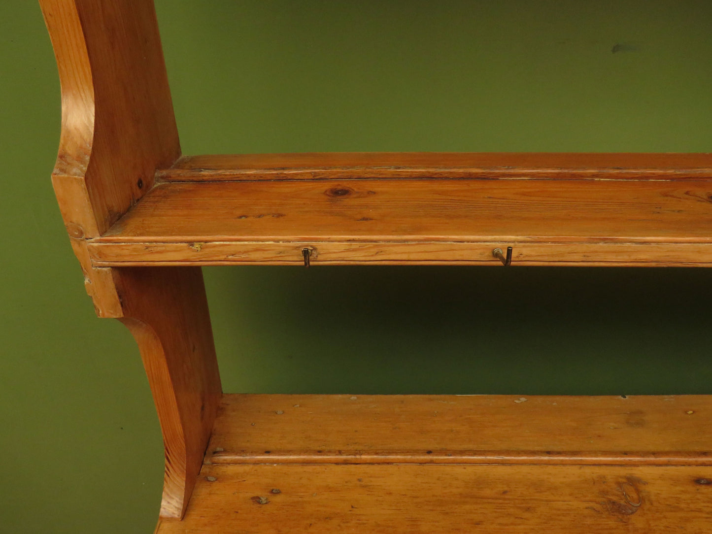 Victorian Pine Kitchen Dresser with Open Plate Rack