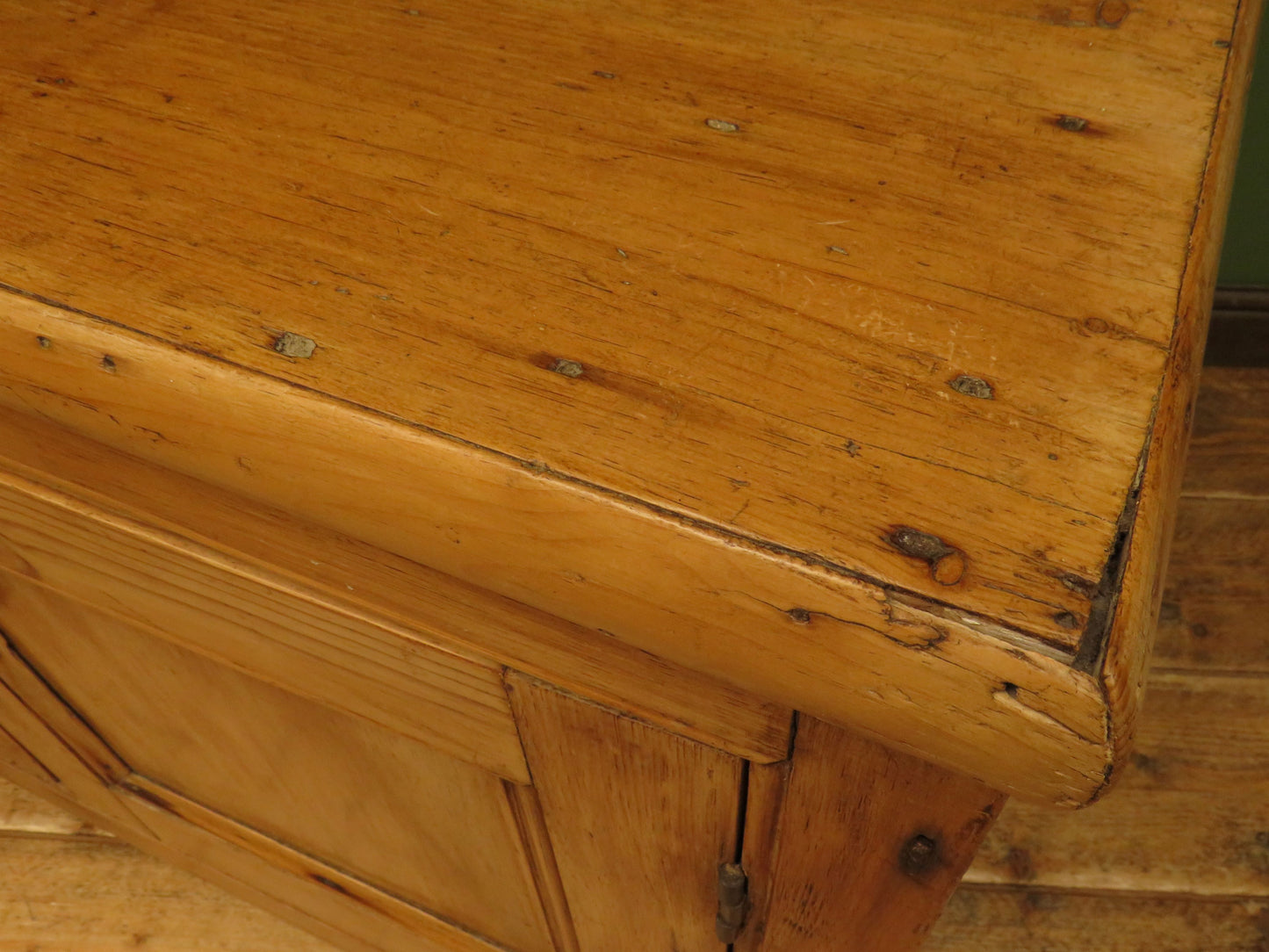 Victorian Pine Kitchen Dresser with Open Plate Rack