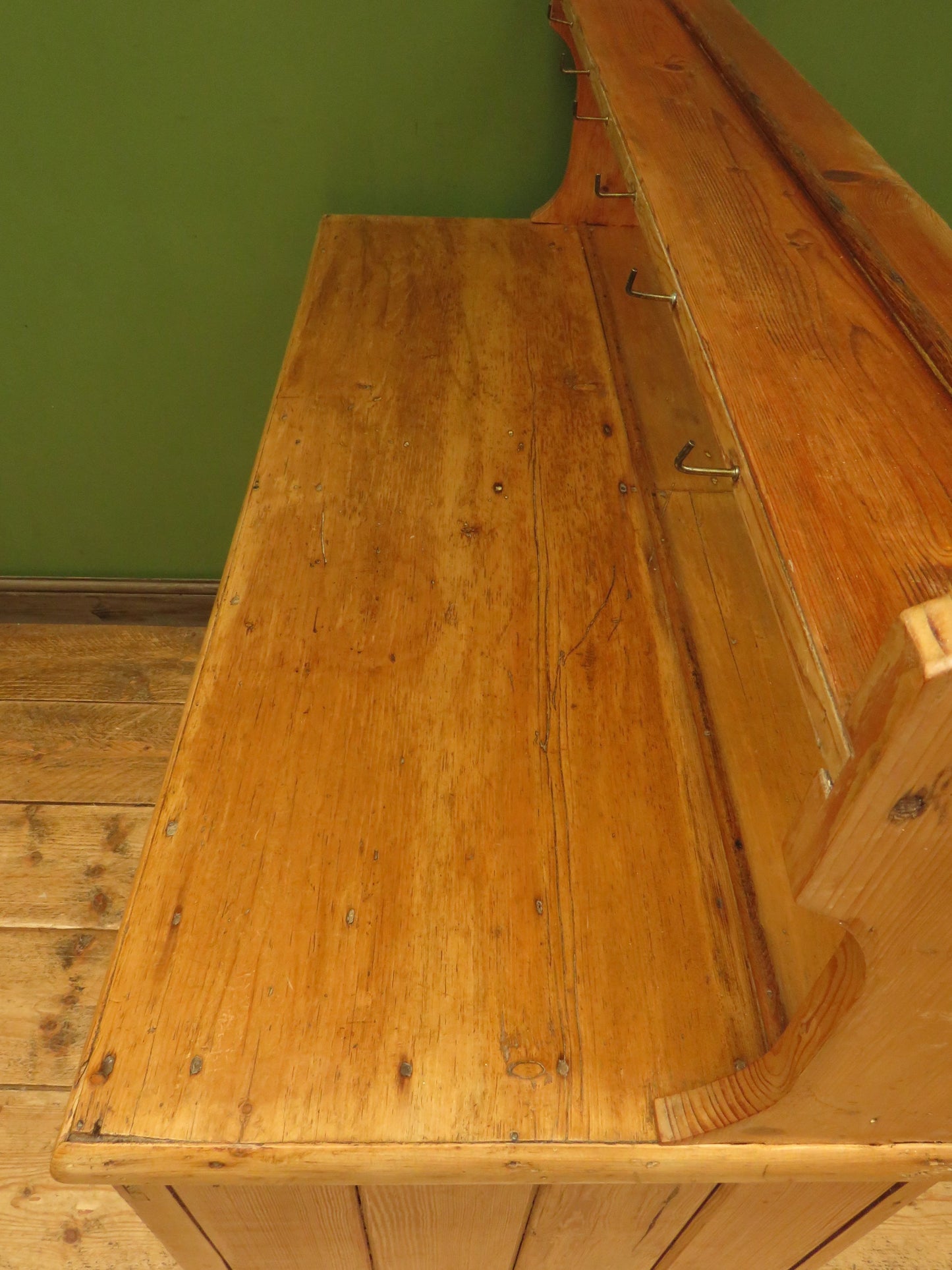 Victorian Pine Kitchen Dresser with Open Plate Rack