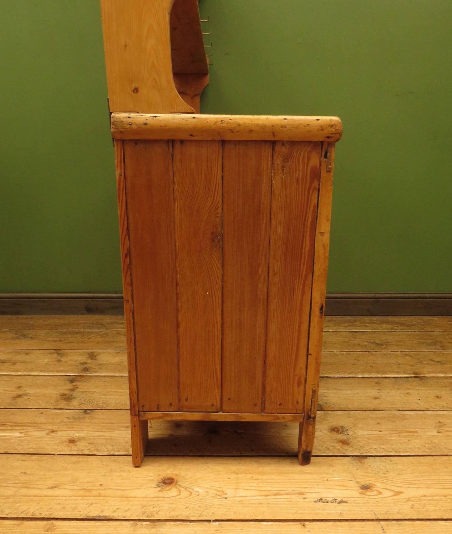 Victorian Pine Kitchen Dresser with Open Plate Rack