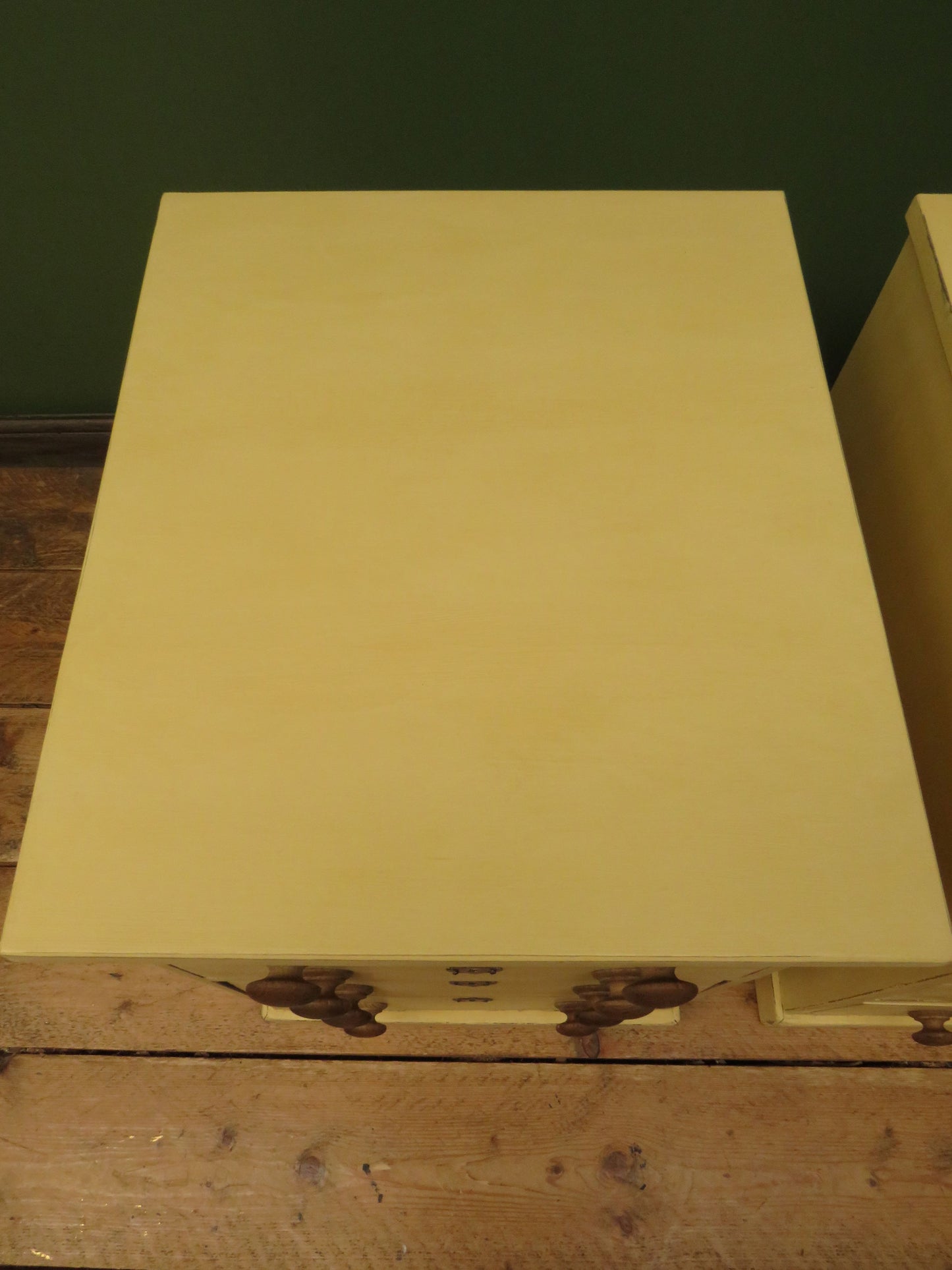 Pair of Antique Yellow Chest of Drawers, Bedside or Office Chests