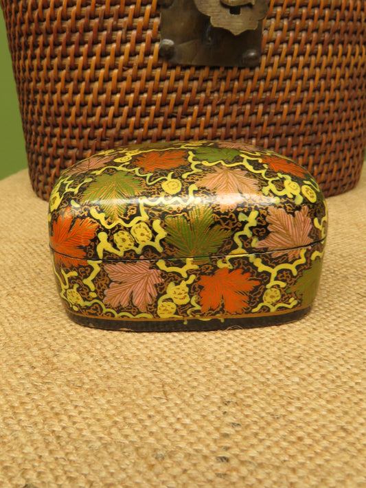 Vintage Indian paper-mache trinket box