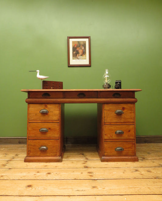 Victorian Sea Captains Style Desk in three parts