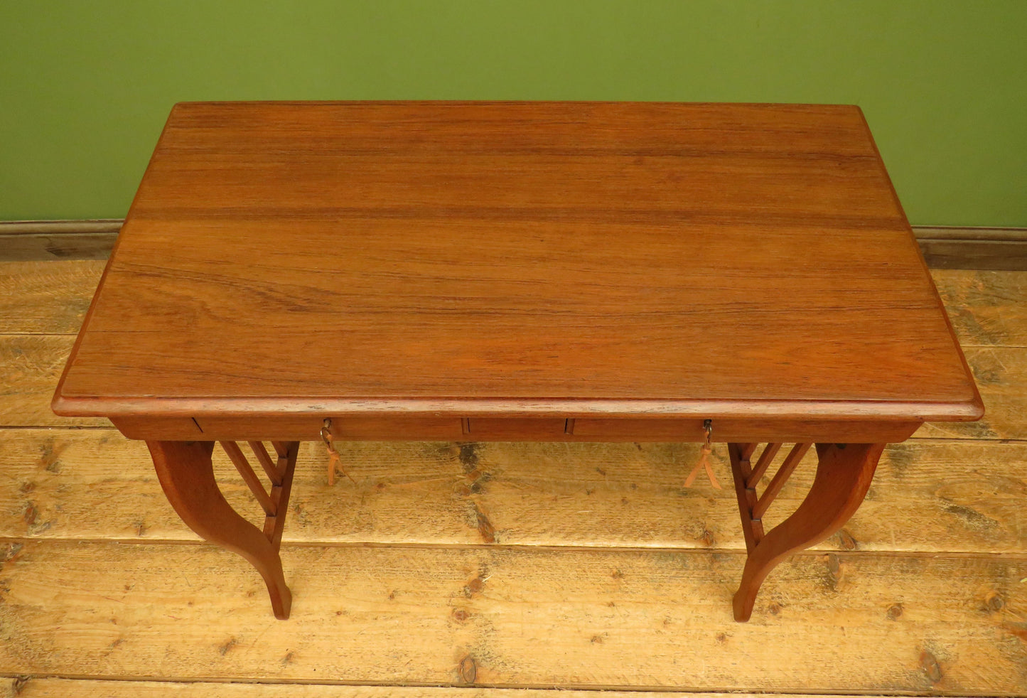A restored Folding Campaign Writing Table with Banks & Rushton Locks