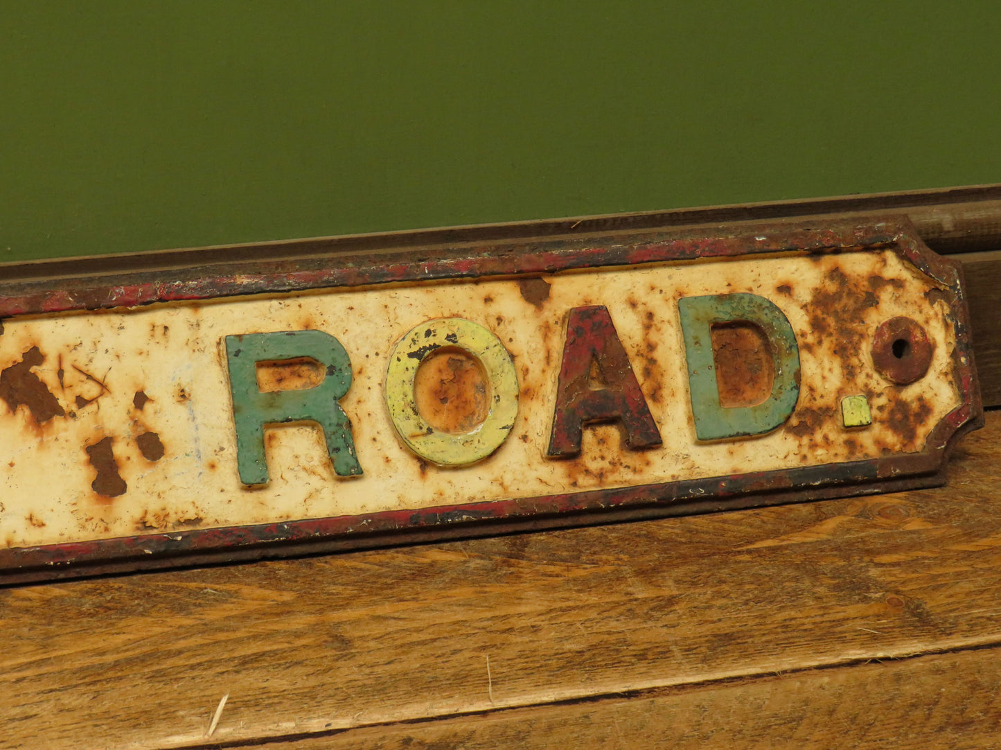 Large Cast Iron Harrowden Rd roadsign