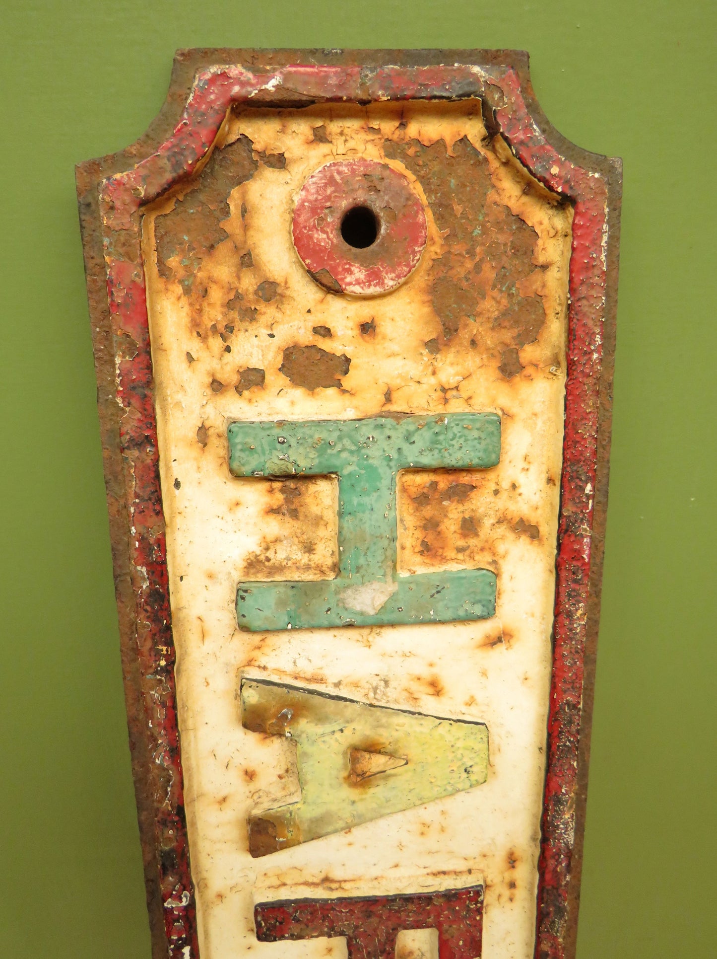 Large Cast Iron Harrowden Rd roadsign