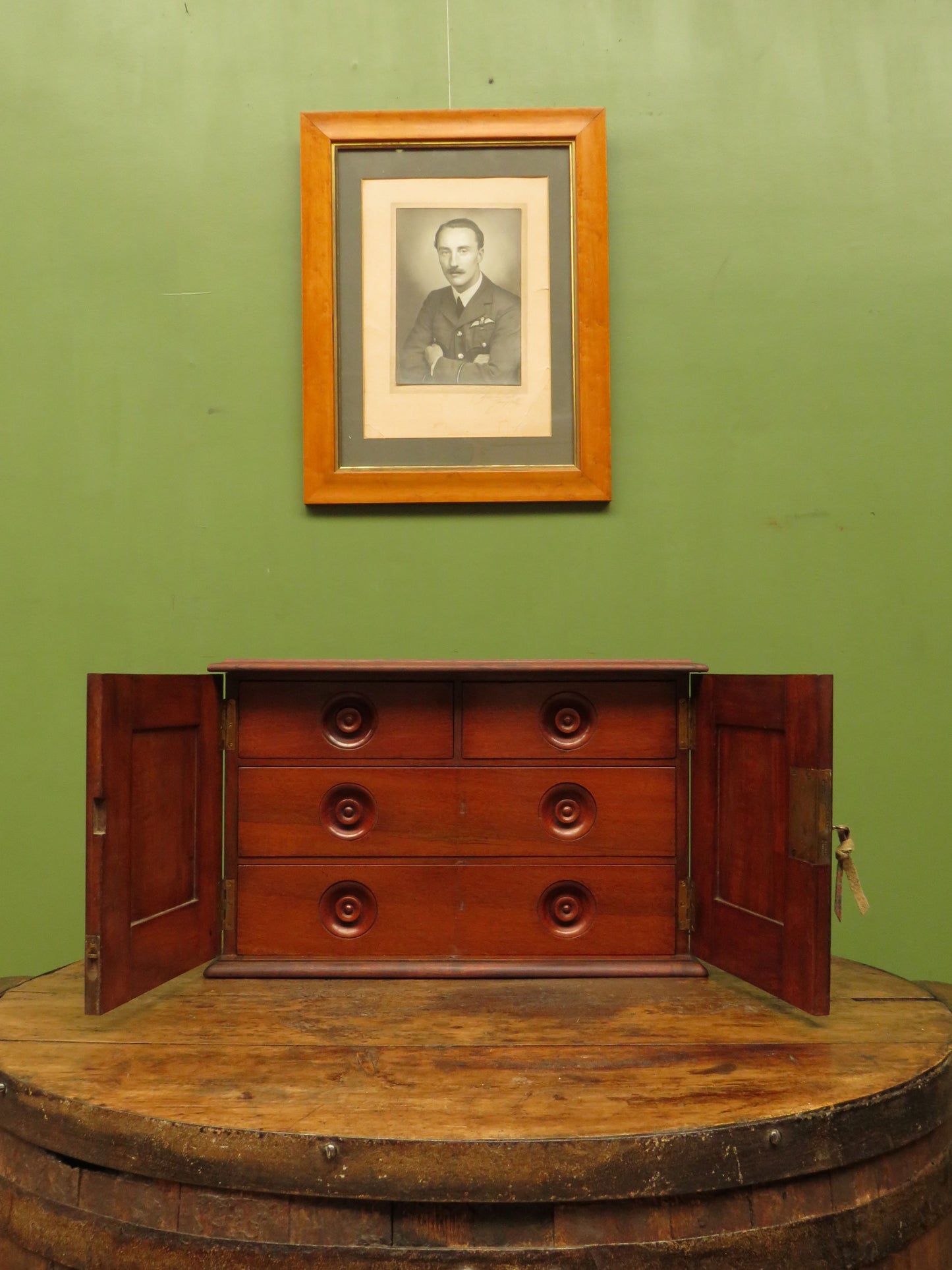 Victorian Apothecary or Collectors Cabinet with Hobbs & Co Lock