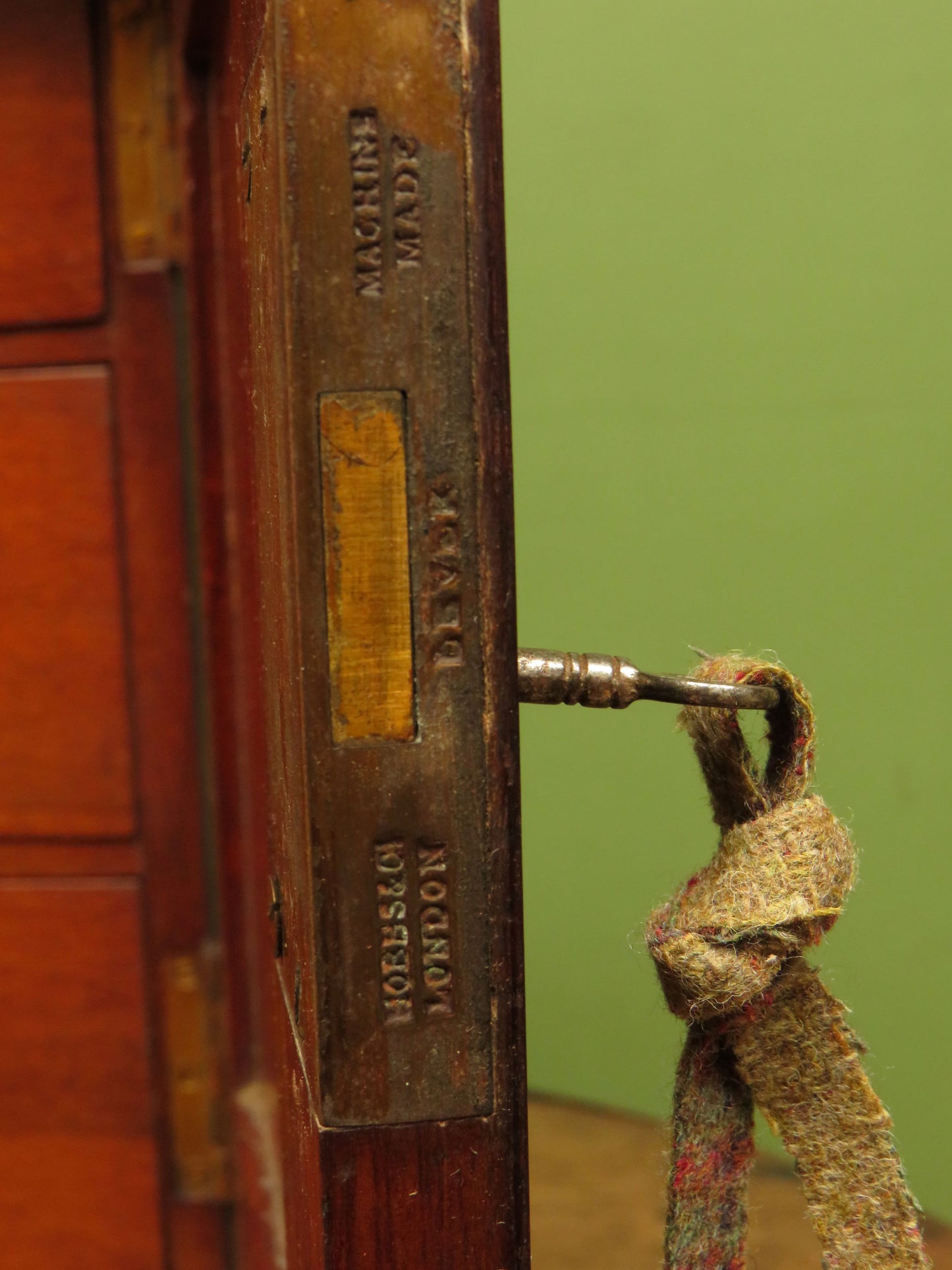 Victorian Apothecary or Collectors Cabinet with Hobbs & Co Lock