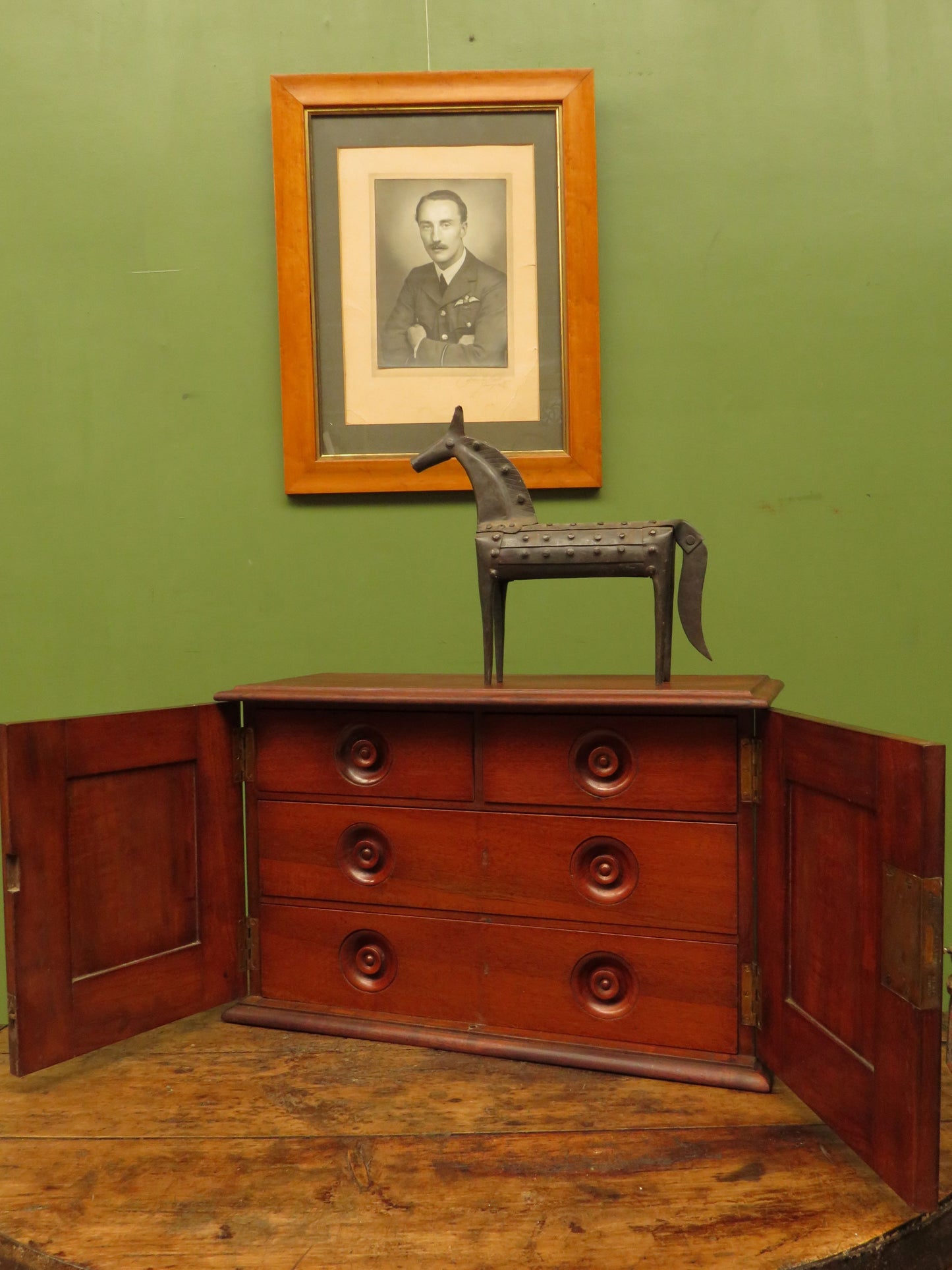 Victorian Apothecary or Collectors Cabinet with Hobbs & Co Lock