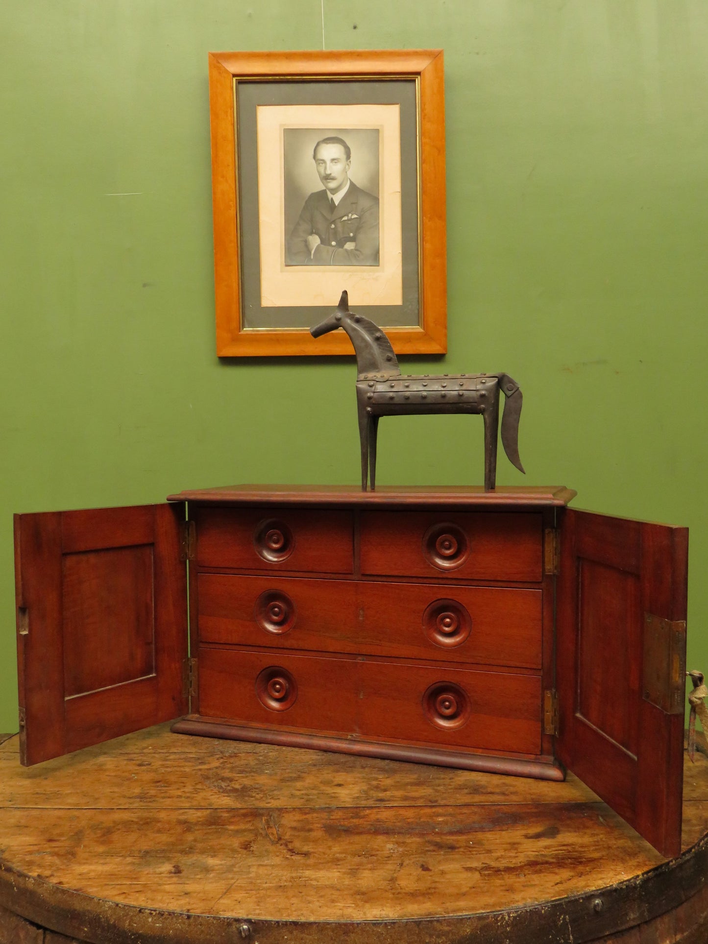 Victorian Apothecary or Collectors Cabinet with Hobbs & Co Lock