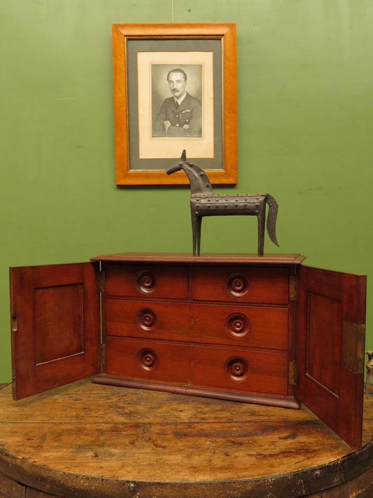 Victorian Apothecary or Collectors Cabinet with Hobbs & Co Lock