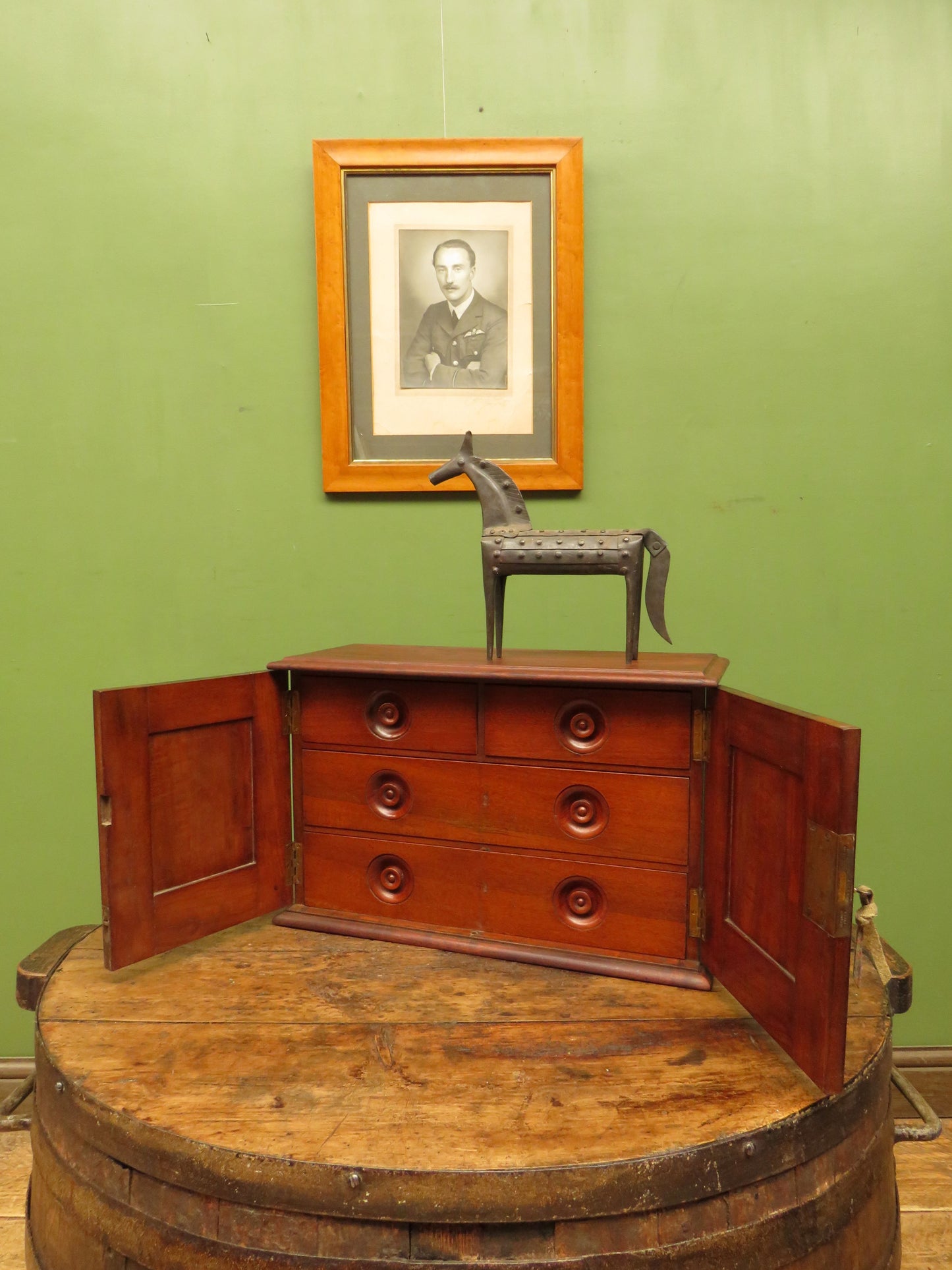 Victorian Apothecary or Collectors Cabinet with Hobbs & Co Lock