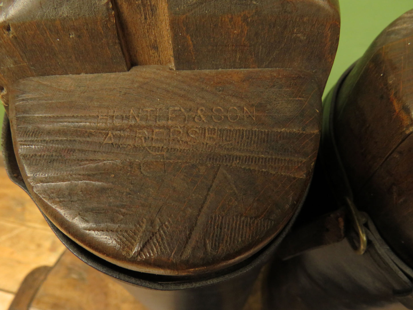 Antique Huntley of Aldershot Riding Boots with Wooden Boot Trees