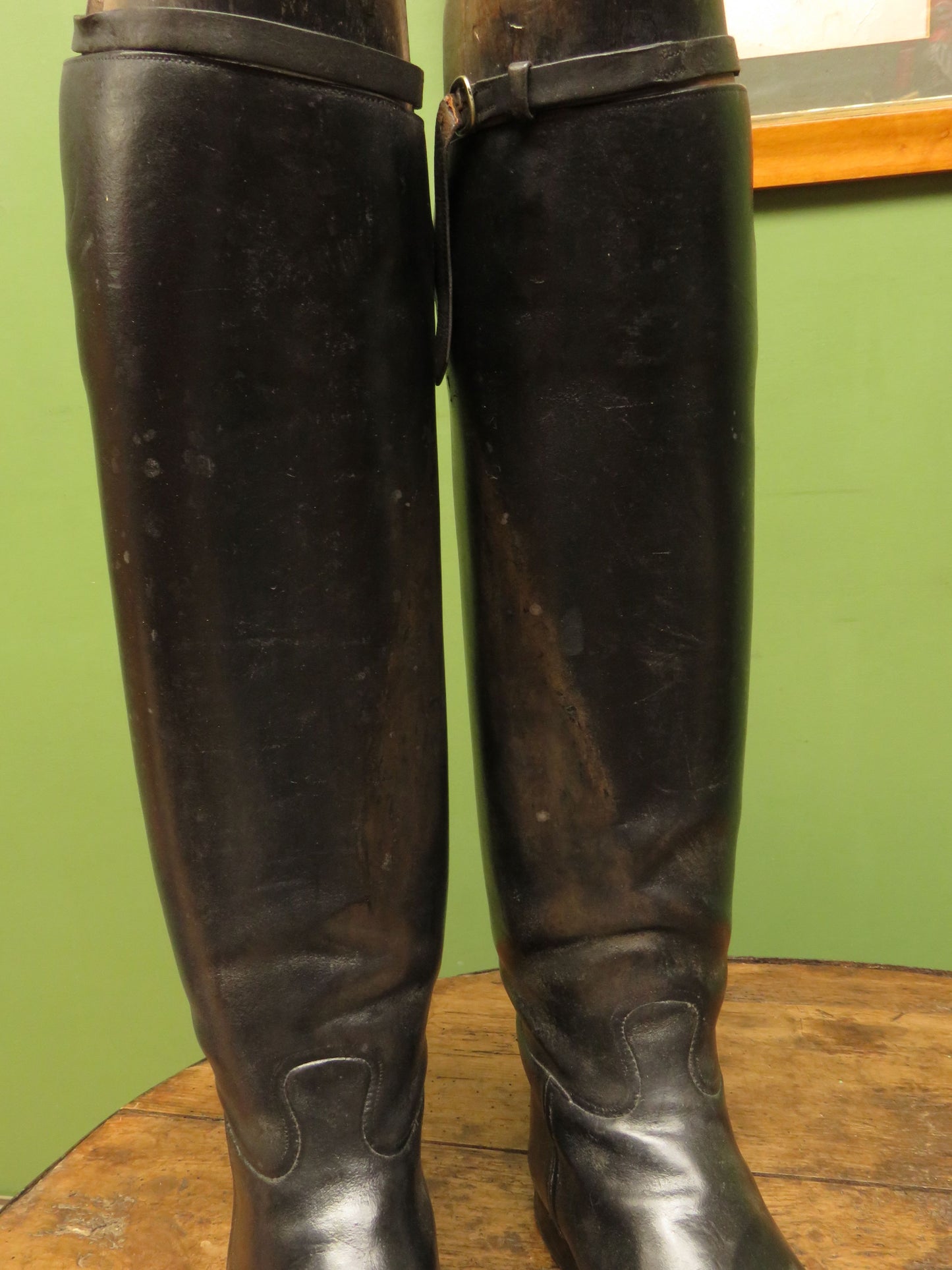 Antique Huntley of Aldershot Riding Boots with Wooden Boot Trees