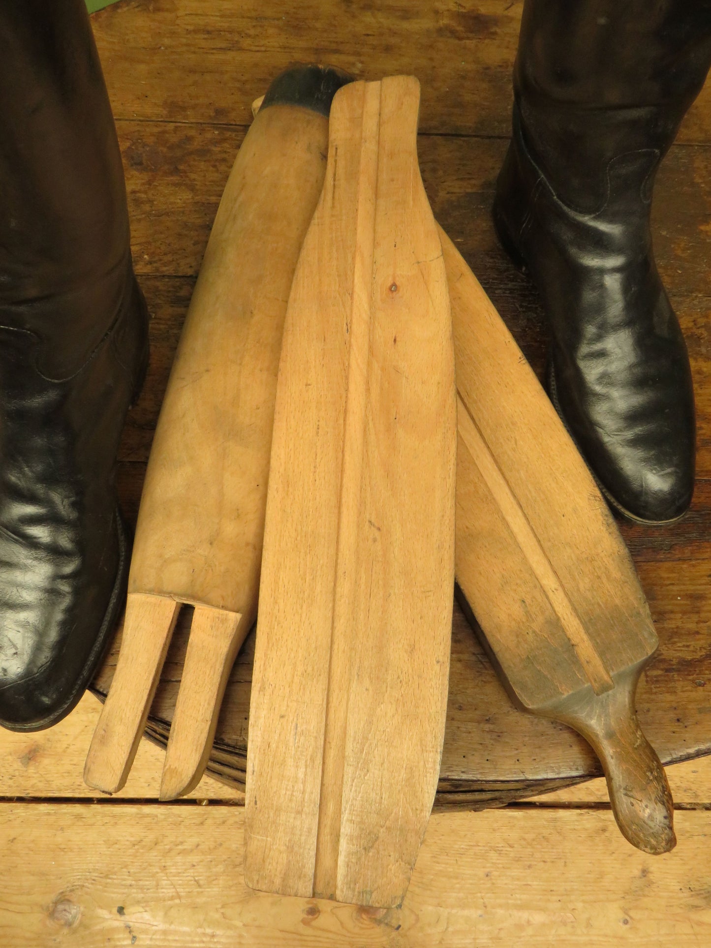 Antique Huntley of Aldershot Riding Boots with Wooden Boot Trees