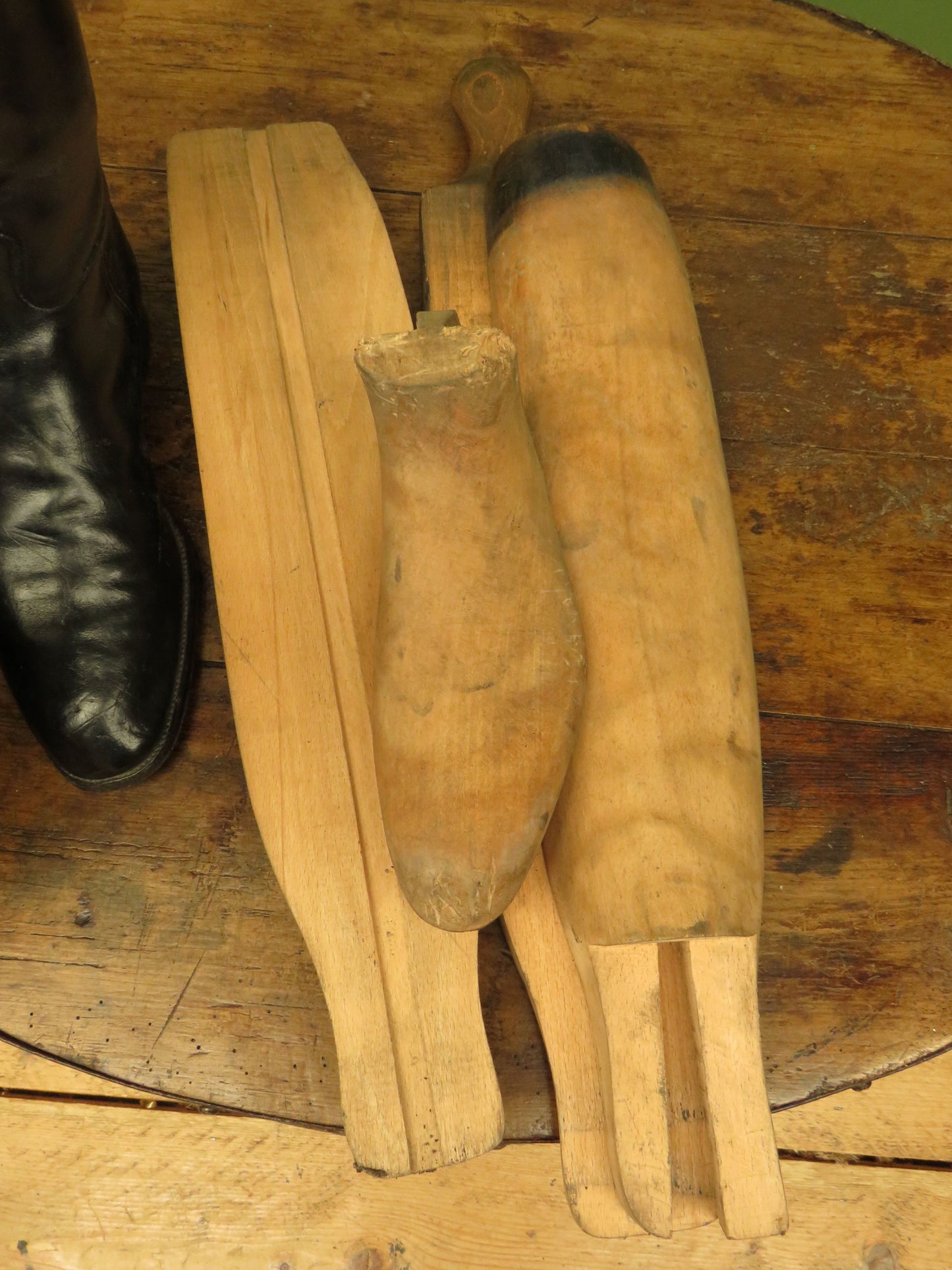 Antique Huntley of Aldershot Riding Boots with Wooden Boot Trees