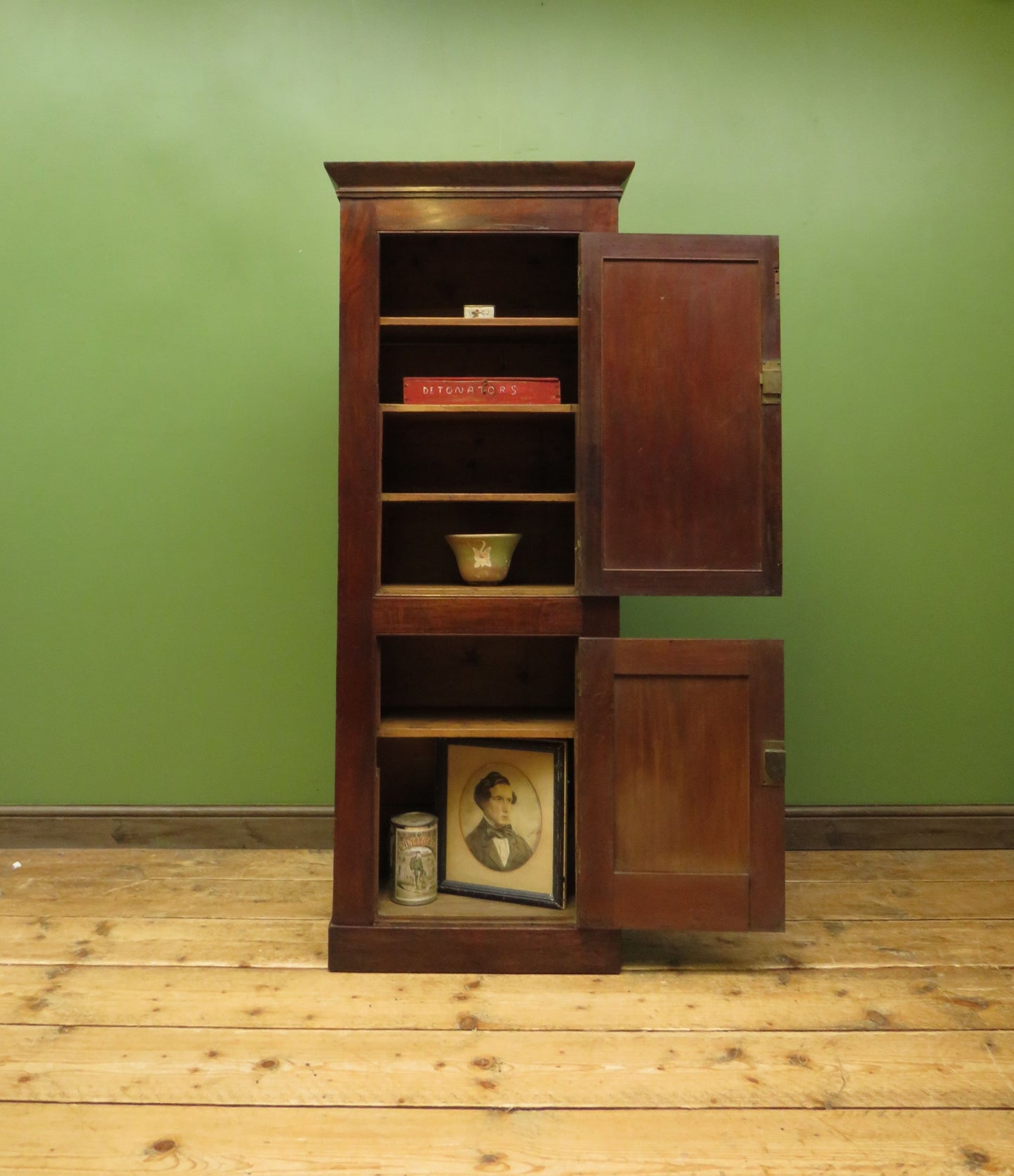 Victorian Pharmacists Cabinet with Interior Shelves