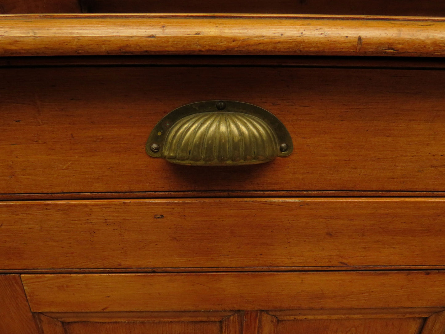 Victorian Pine Cupboard Server with galleried Top