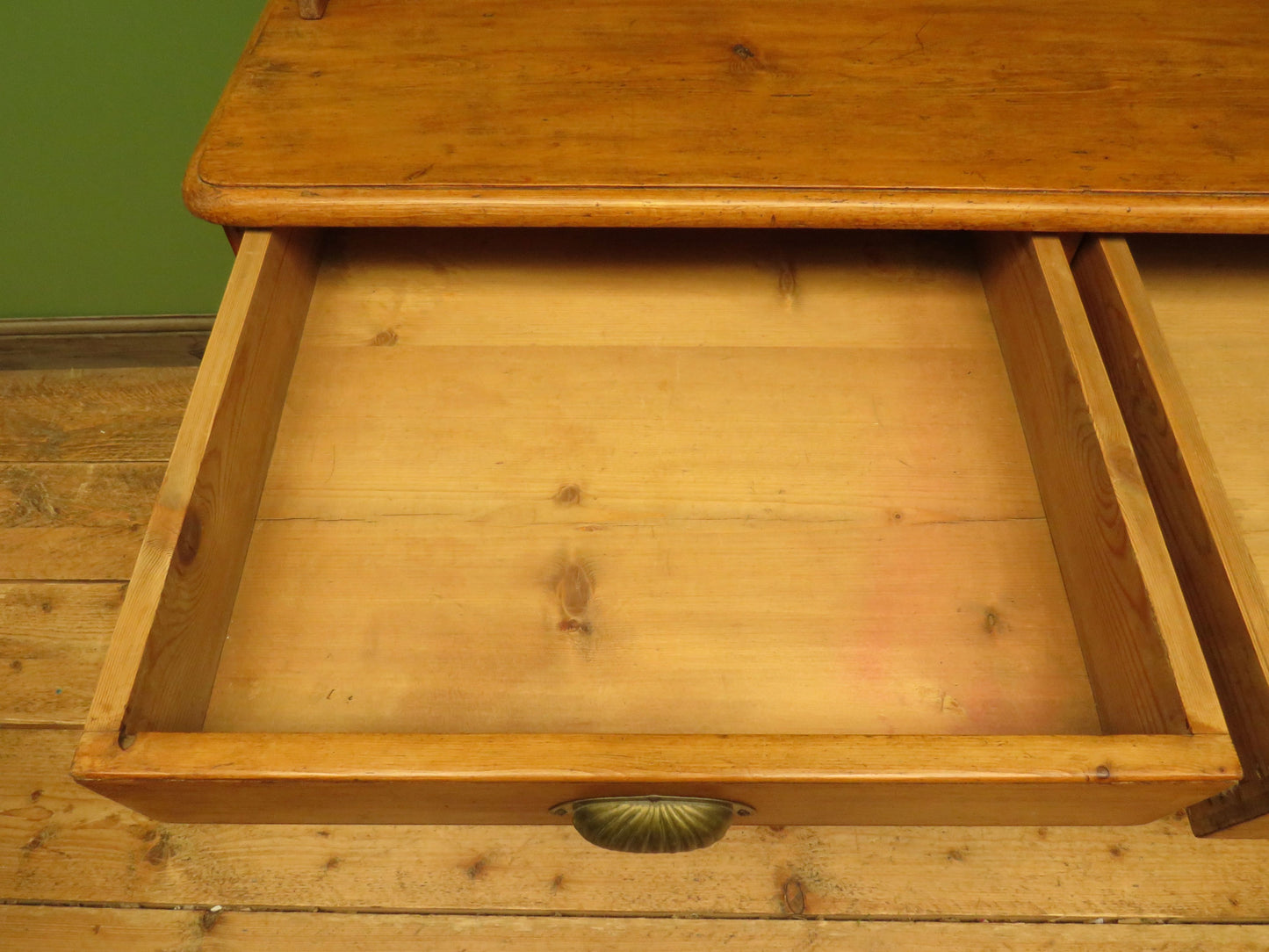 Victorian Pine Cupboard Server with galleried Top