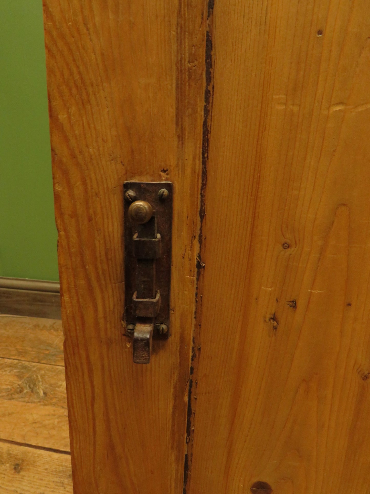 Victorian Pine Cupboard Server with galleried Top