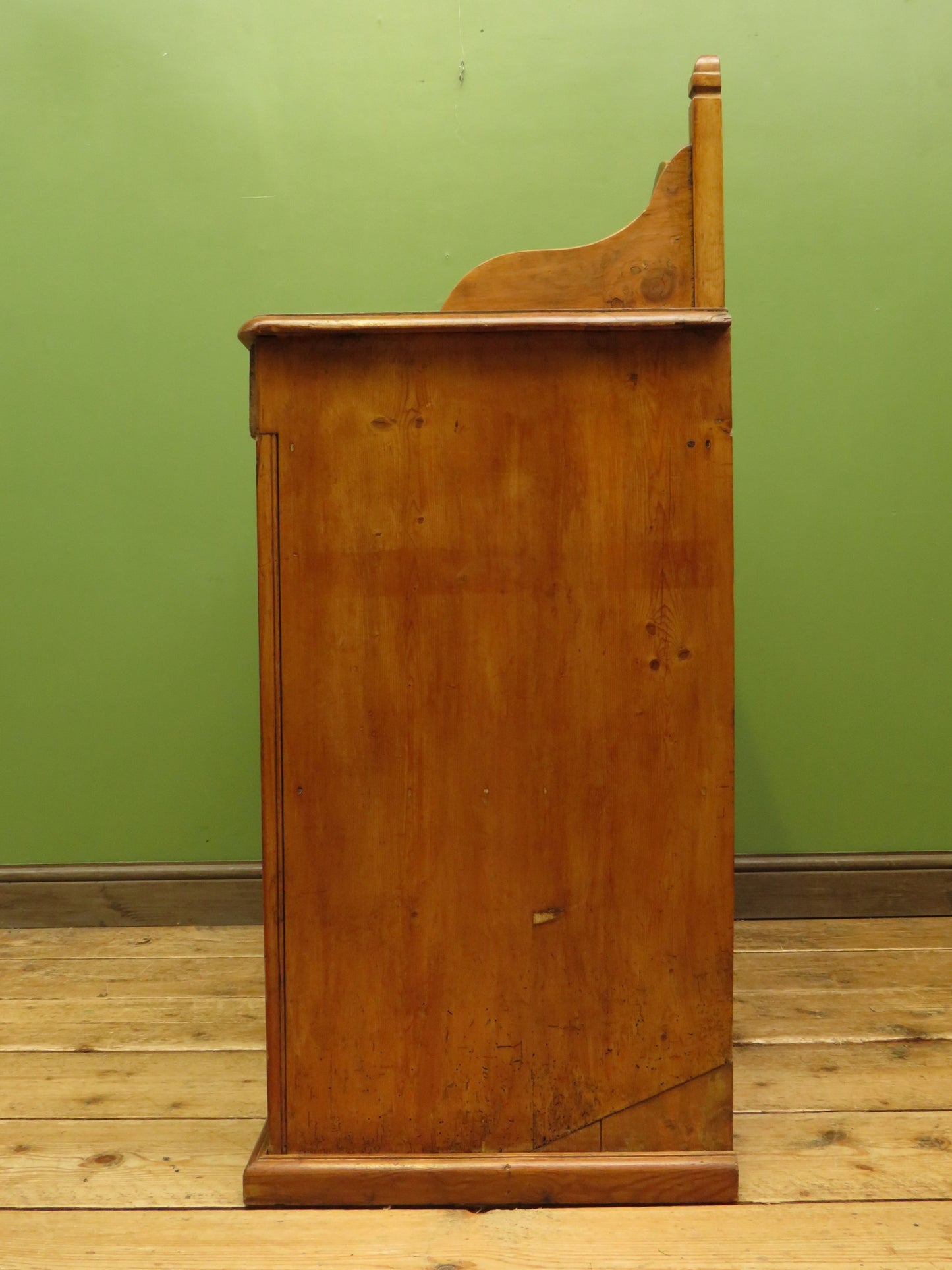 Victorian Pine Cupboard Server with galleried Top