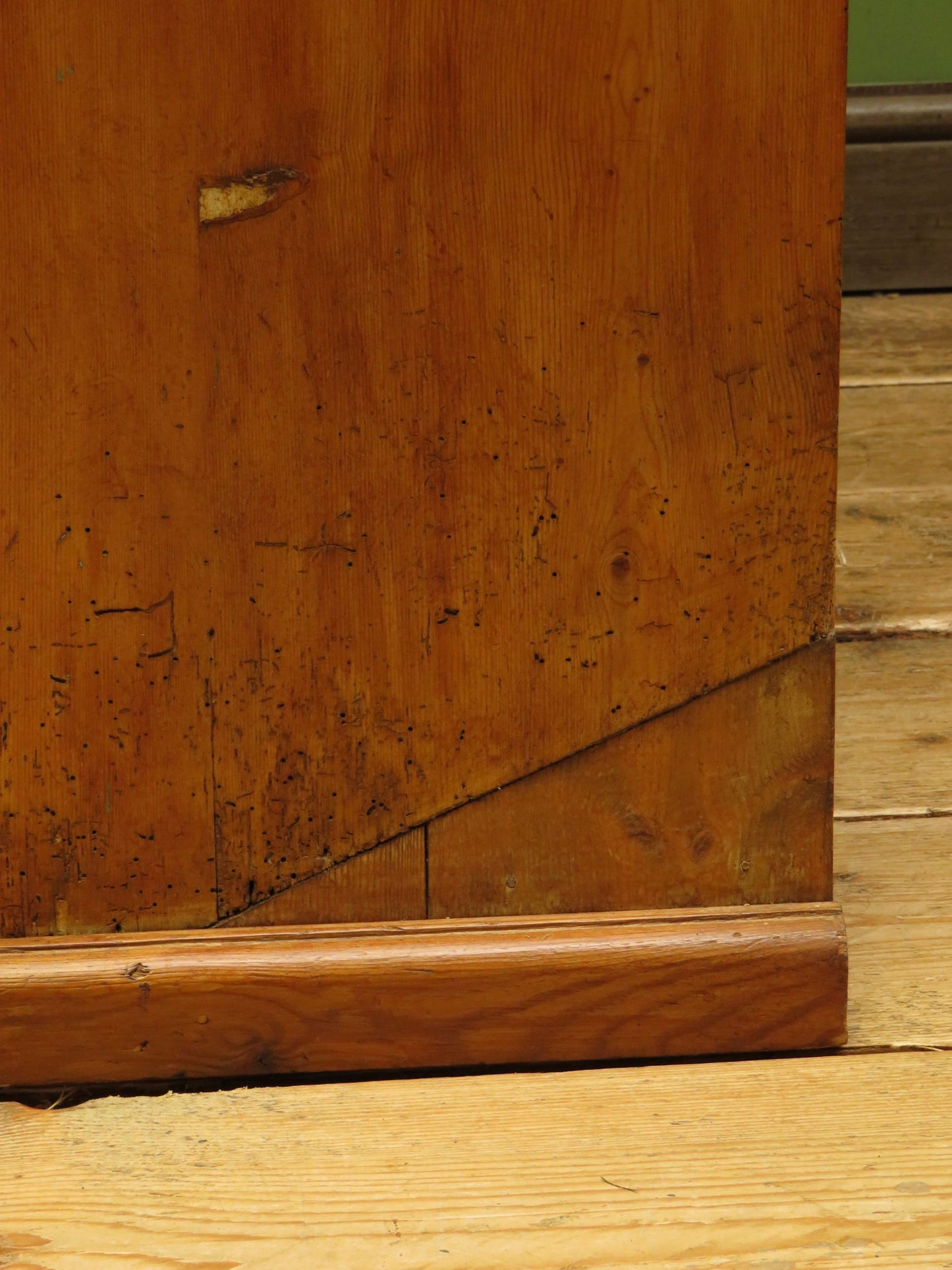 Victorian Pine Cupboard Server with galleried Top