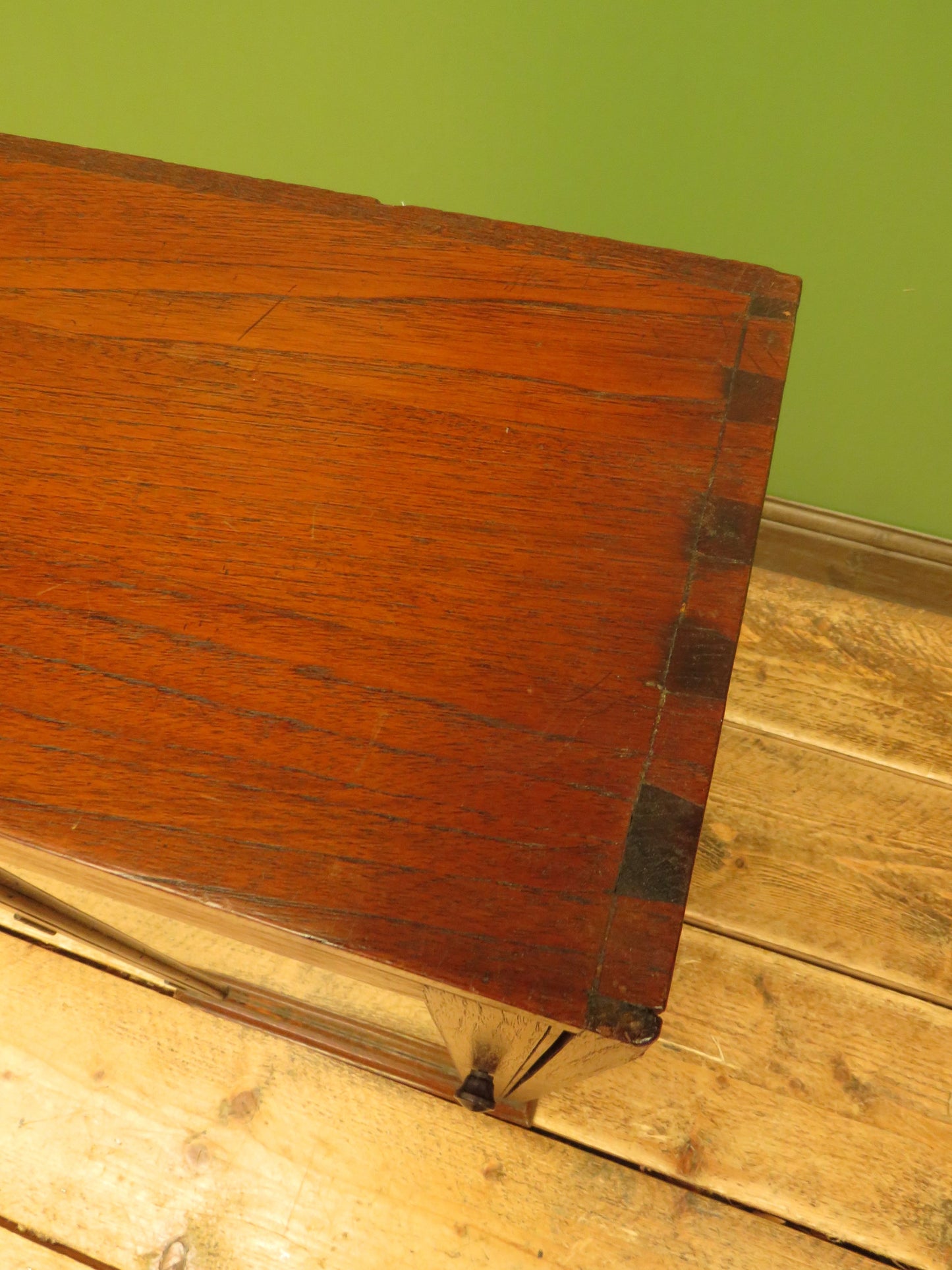 Small Antique Shop Display Cabinet with Mirrored Back