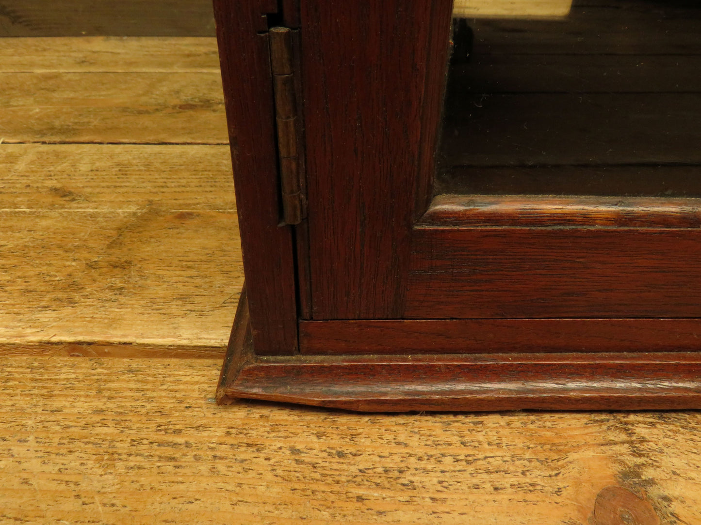 Small Antique Shop Display Cabinet with Mirrored Back