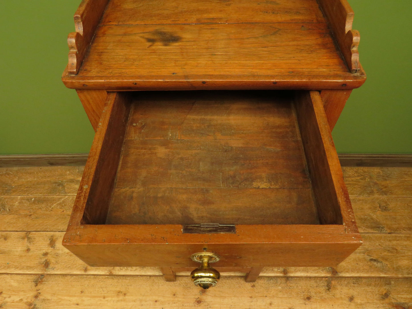 Antique Vitrine Display Cabinet with mirrored back and glass shelves