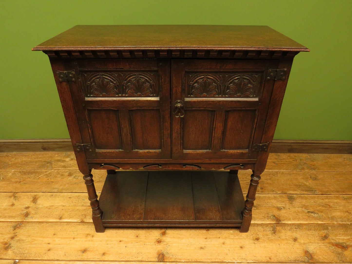 Ipswich Oak style Livery Cupboard by Alfred Allen of Birmingham