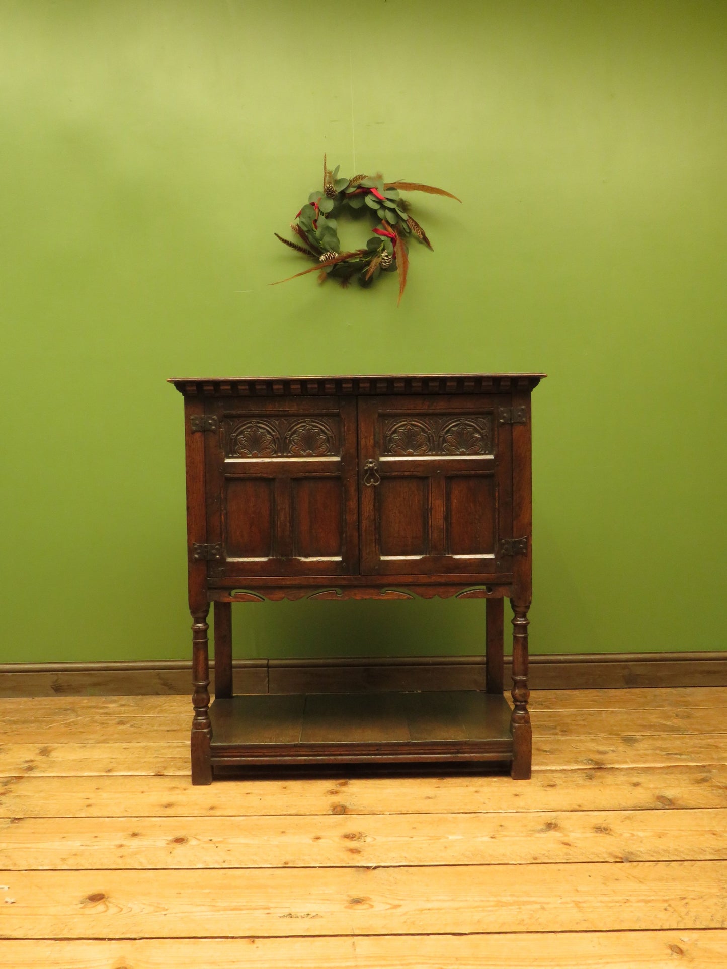 Ipswich Oak style Livery Cupboard by Alfred Allen of Birmingham