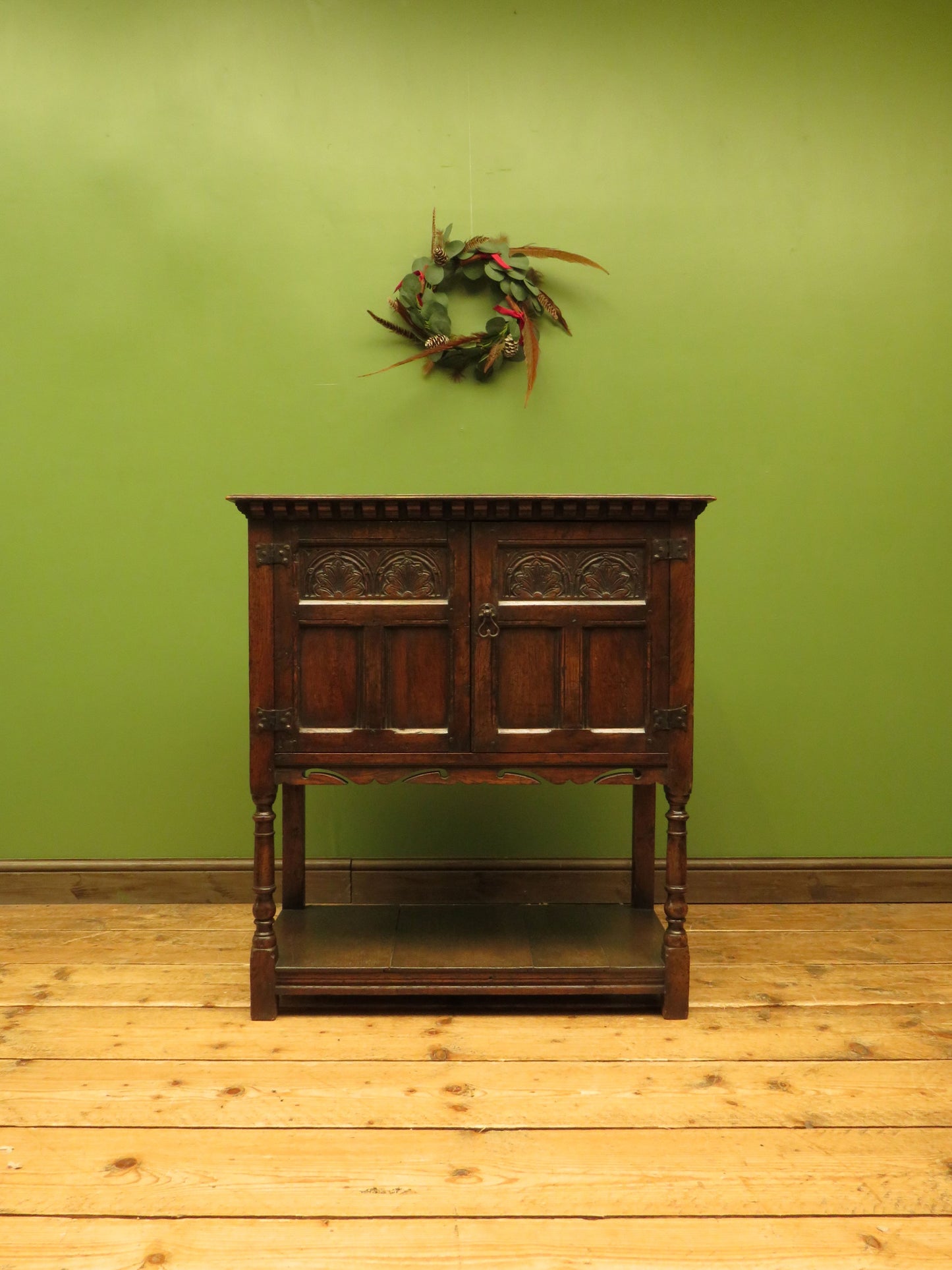 Ipswich Oak style Livery Cupboard by Alfred Allen of Birmingham