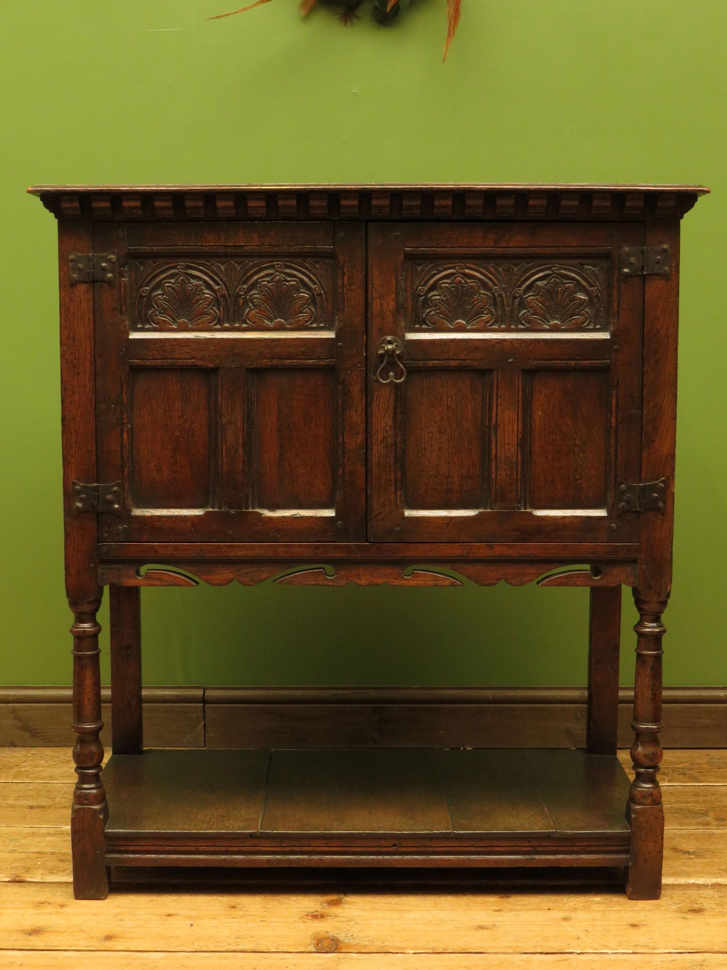 Ipswich Oak style Livery Cupboard by Alfred Allen of Birmingham