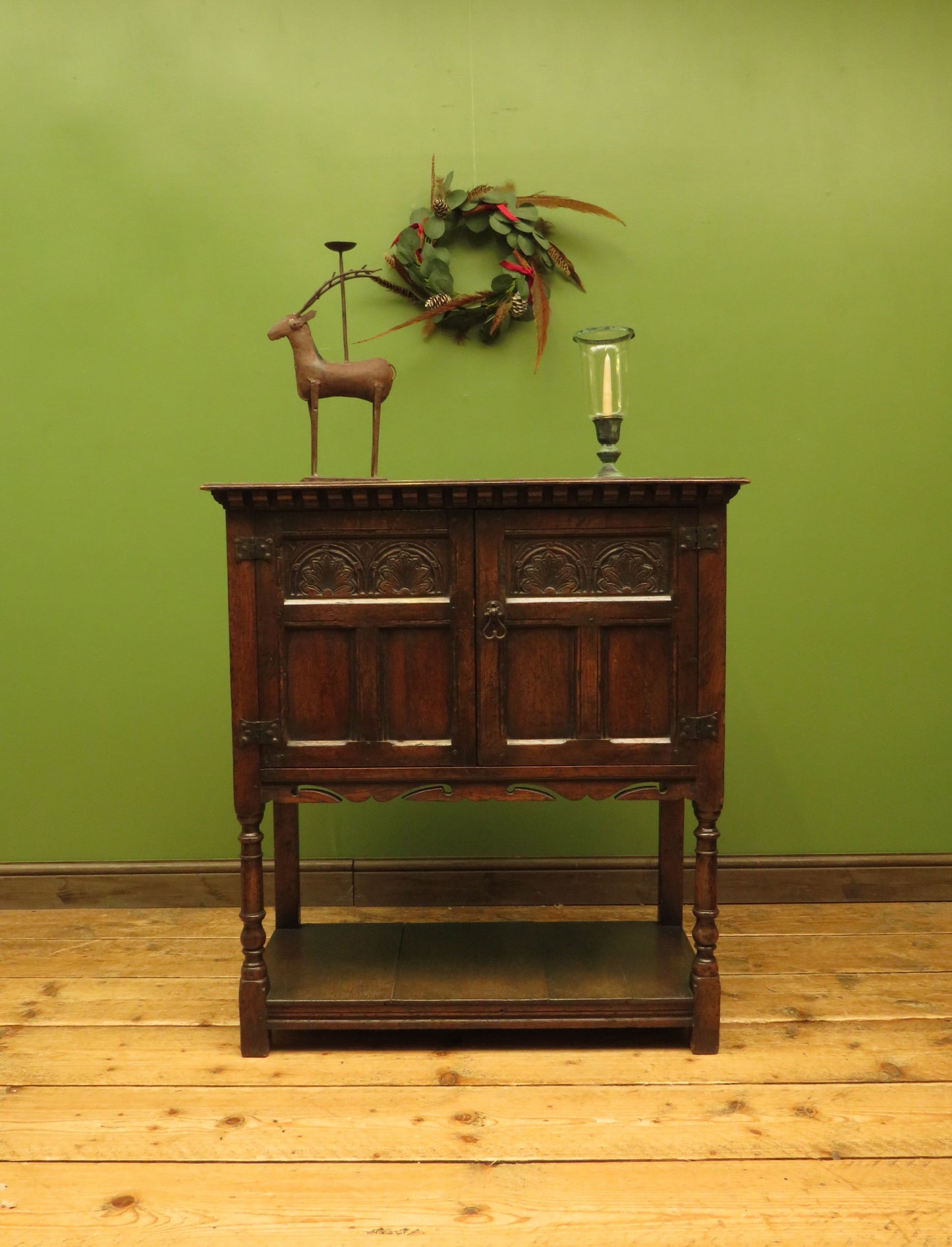 Ipswich Oak style Livery Cupboard by Alfred Allen of Birmingham