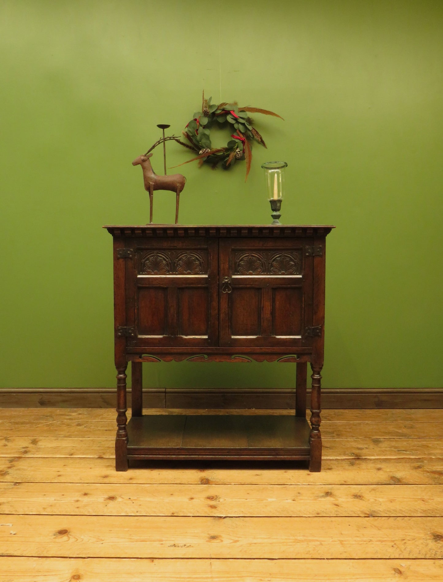 Ipswich Oak style Livery Cupboard by Alfred Allen of Birmingham
