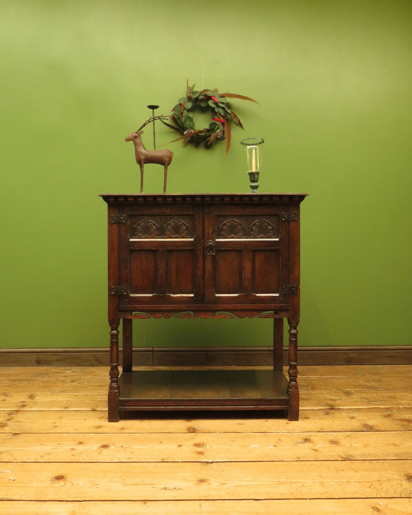 Ipswich Oak style Livery Cupboard by Alfred Allen of Birmingham