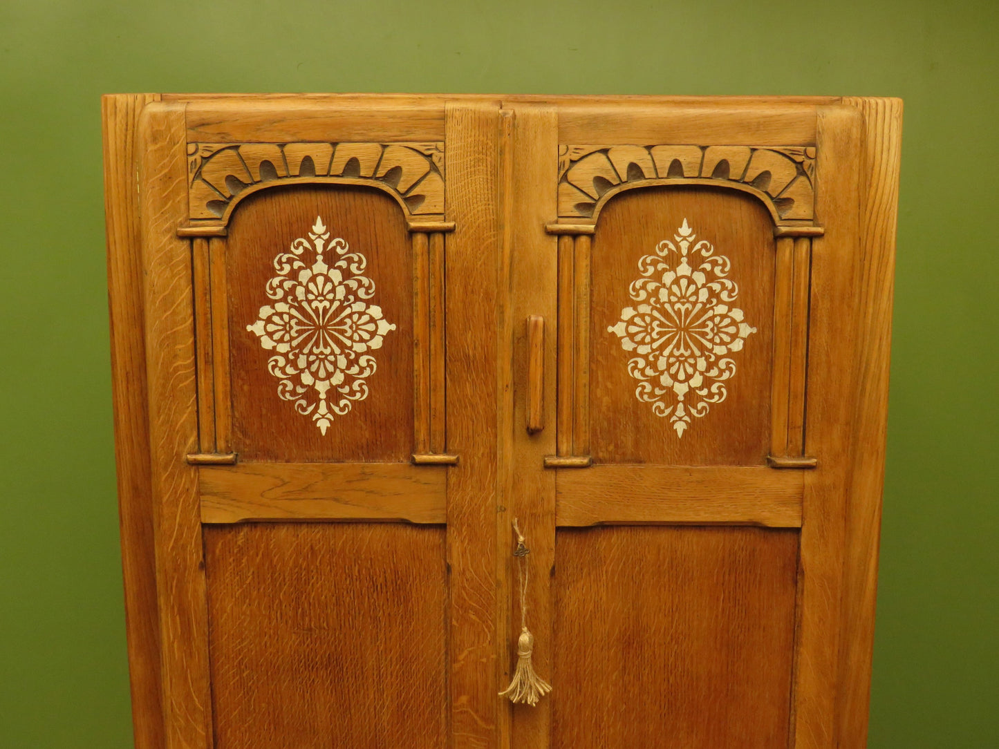 Scandi Boho Small Vintage Oak Wardrobe