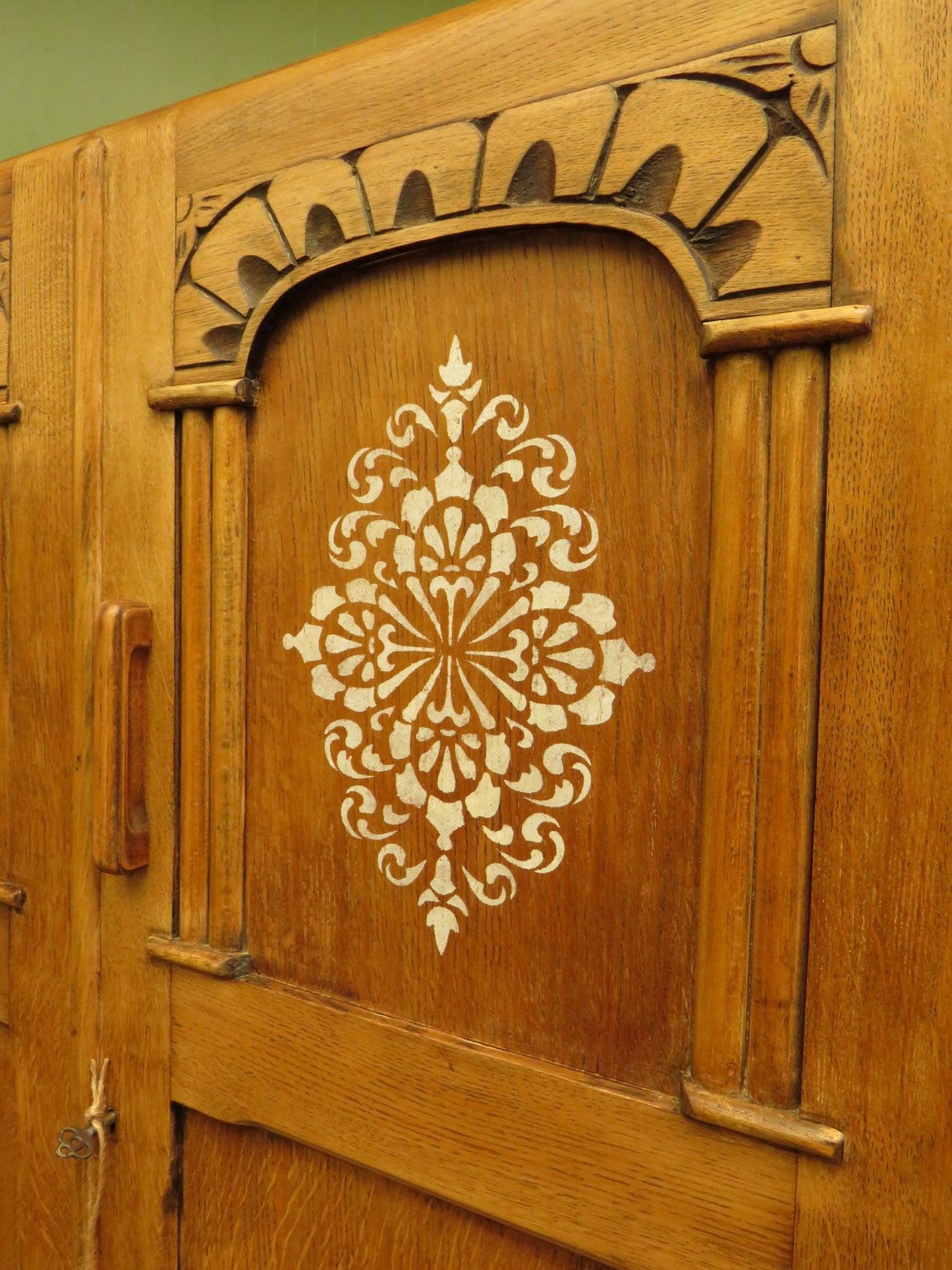 Scandi Boho Small Vintage Oak Wardrobe