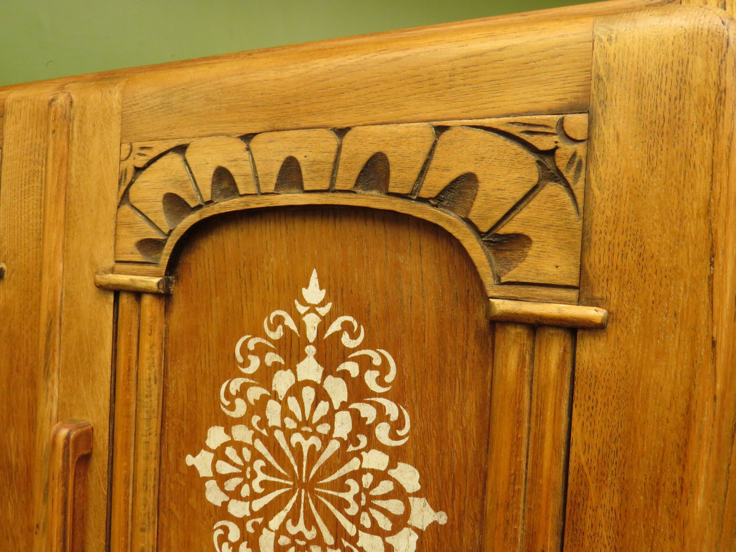 Scandi Boho Small Vintage Oak Wardrobe