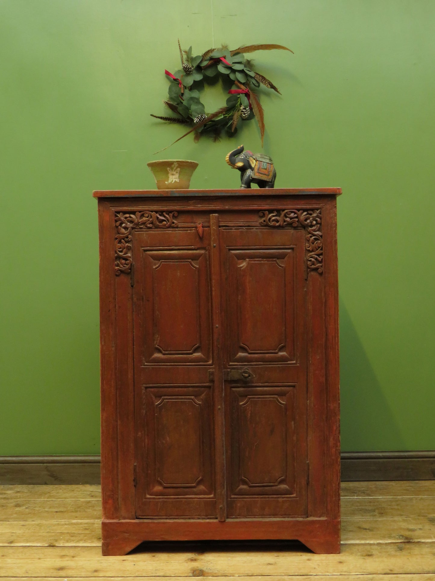 Antique Indian Larder Cupboard with carvings